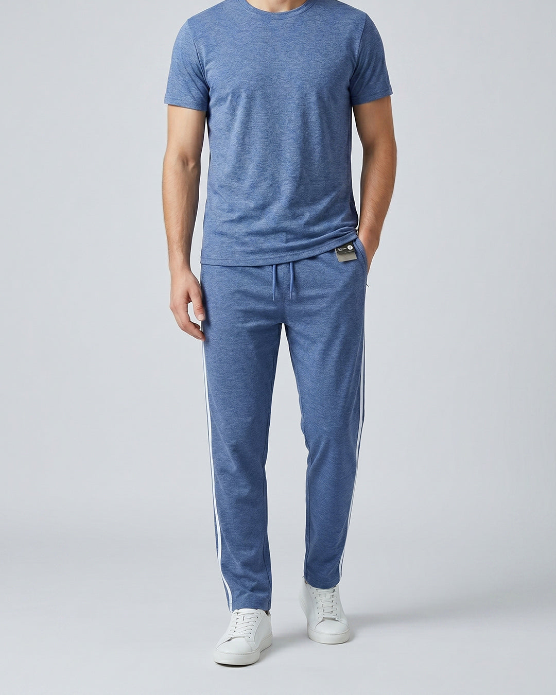 Light Blue Double line Trouser