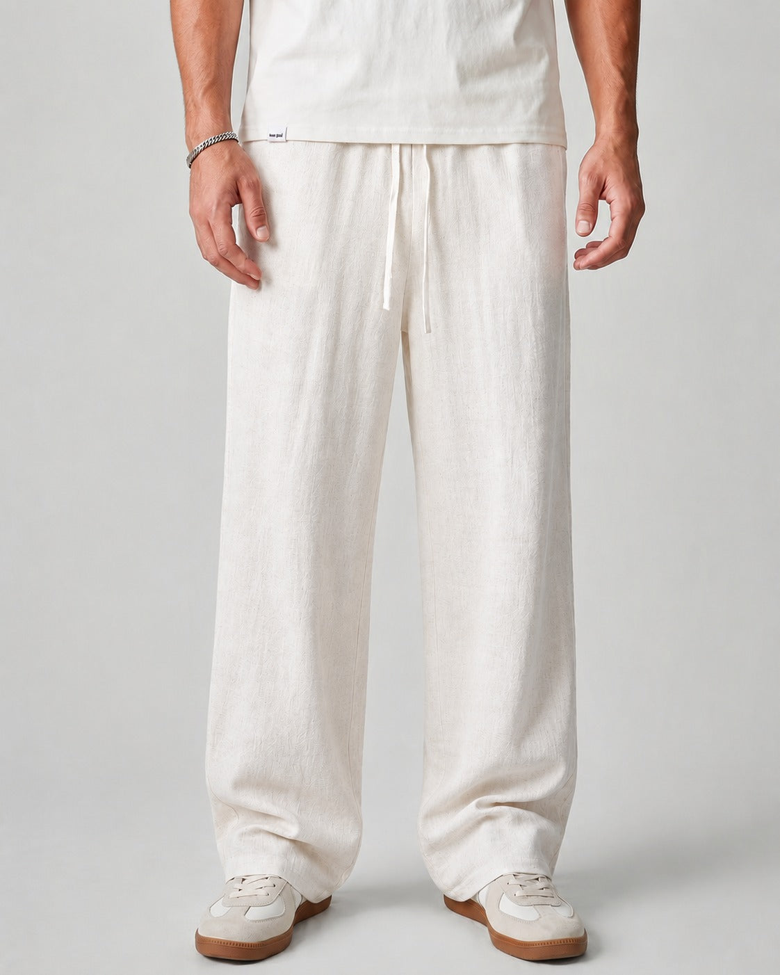 Irish Linen Wide Leg Trouser